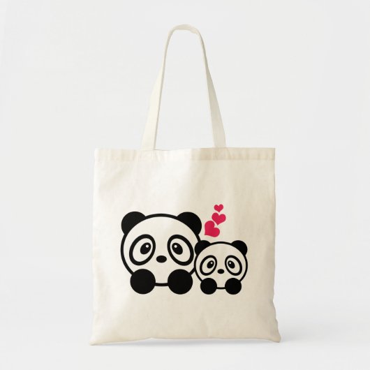 2 niedliche Panda-Taschen-Tasche Tragetasche (Vorne)