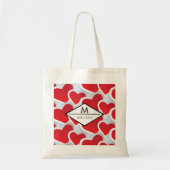 2 Niedliches Muster mit roten Herzen Tragetasche (Vorne)