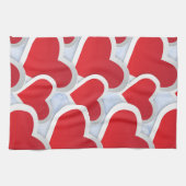 2 Niedliches rotes Herz Geschirrtuch (Horizontal)