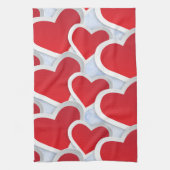 2 Niedliches rotes Herz Geschirrtuch (Vertikal)