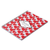 2 Niedliches rotes Herz Notizblock (Linke Seite)