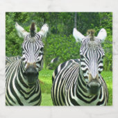 2 Niedliches Zebras Bierflaschenetikett (Einzelnes Label)