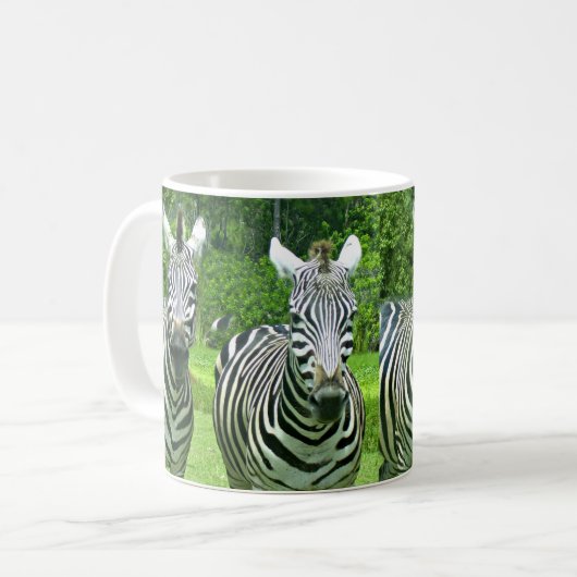 2 Niedliches Zebras Kaffeetasse (Vorderseite Links)