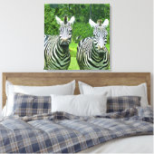 2 Niedliches Zebras Leinwanddruck (Insitu (Schlafzimmer))