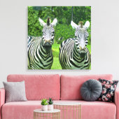 2 Niedliches Zebras Leinwanddruck (Insitu (Wohnzimmer))