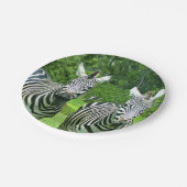 2 Niedliches Zebras Pappteller (Schrägansicht)