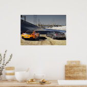2 Nissan GT-R35 in Downtown Los Angeles Poster (Küche)