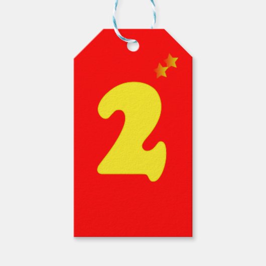 2 Nummer Geschenkanhänger (Vorderseite)