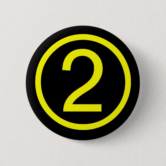 2 - Nummer zwei Button (Vorderseite)