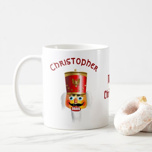 2 Nutty Nutcracker Toy Soldiers Kaffeetasse (Mit Donut)