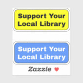 2-Pack - Unterstützung Ihrer lokalen Bibliothek Aufkleber (Blatt)