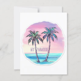 2 Palmen Postkarte