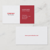 2 Panel-Kardinal rot Visitenkarte (Vorne/Hinten)