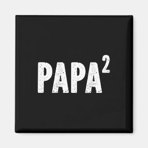 2 Papa im Quadrat für Opa von Enkelin Enkelin Magnet