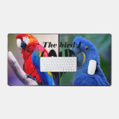 2 Papageien Fotografie und Text Custom Monogram De Schreibtischunterlage (Tastatur & Maus)