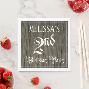 2. Party zum Geburtstag - Extravagante Schrift, Im Serviette