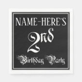 2. Party zum Geburtstag — Extravagantes Script + I Serviette (Vorderseite)