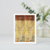 2 Peacock Feather Save the Date Lesezeichen Ankündigungspostkarte (Stehend Vorderseite)