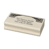 2 Peacock Feathers Art Nouveau Gummistempel (Stempel)