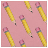 #2 Pencil Sharp Pink Yellow School Englischlehreri Stoff (Nahaufnahme)