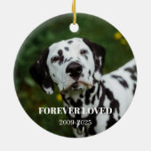2 Pet Photo & Free Text Personalized Memorial Keramik Ornament (Hinten)