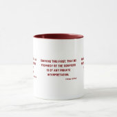2 Peter 1:20 Bibelverse-Schrift Zweittonne-Tasse Tasse (Zentrum)