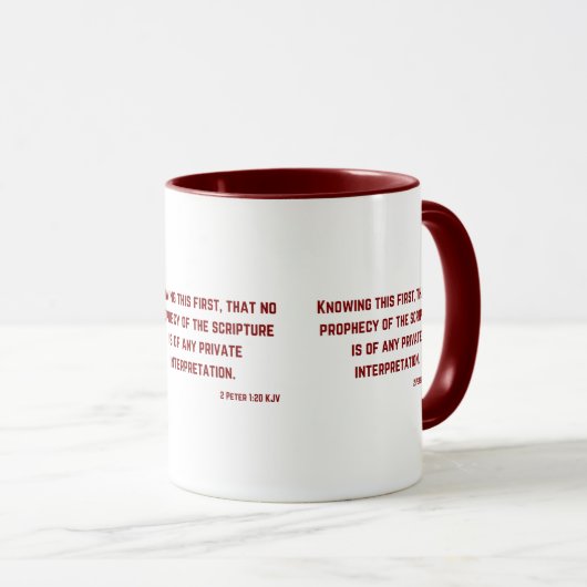 2 Peter 1:20 Bibelverse-Schrift Zweittonne-Tasse Tasse (VorderseiteRechts)