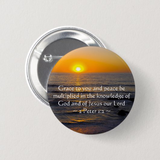 2 Peter 1:2 Button (Vorne & Hinten)