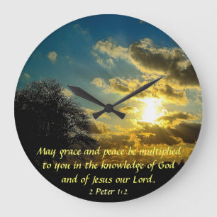 2 Peter 1:2sonnenaufgangbibel-Versuhr Große Wanduhr