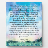 2 Peter 1:4-8 Fotoplatte (Vorderseite)