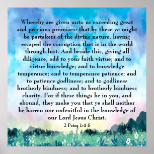 2 Peter 1:4-8 Poster