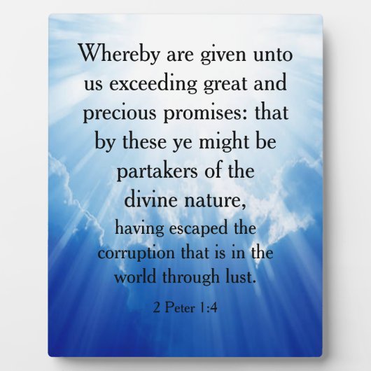 2 Peter 1:4 Fotoplatte (Vorderseite)