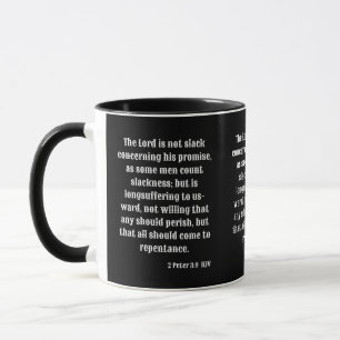 2 Peter 3:9 KJV Bibelschrift Zwei-Tone Tasse