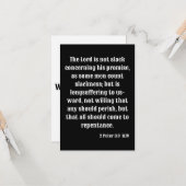 2 Peter 3:9 KJV Bible Scripting Grußkarte Karte (Vorderseite/Rückseite Beispiel)