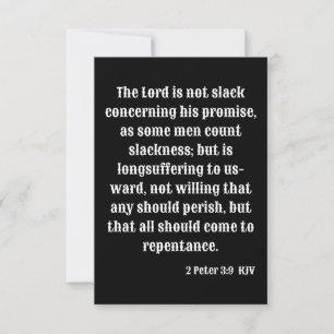 2 Peter 3:9 KJV Bible Scripting Grußkarte Karte
