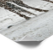 2 Pferde im Winter bei Schneewetter im Freien Poster (Ecke)