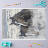 2 Pferde in der Wolkendecke Seidenpapier (Basteln)