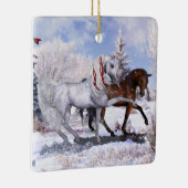 2 Pferdeszenen Keramik Keramikornament (Rechts)