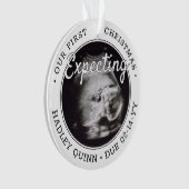 2 Photo Baby Ultrasound Parents Expecting Modern Ornament (Vorderseite)
