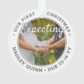 2 Photo Baby Ultrasound Parents Expecting Modern Ornament (Rückseite)