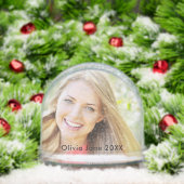 2 Photo Christmas Holiday Modern Schneekugeln (Weihnachten)