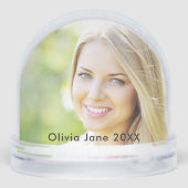 2 Photo Christmas Holiday Modern Schneekugeln (Rückseite)