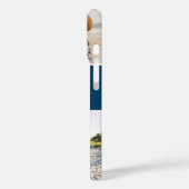 2 Photo Collage Blue Monogrammed  Case-Mate iPhone Hülle (Rückseite / Links)