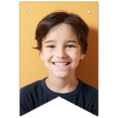 2 Photo Custom Colorful Birthday Photo Template  Wimpelkette (Erste Fahne)