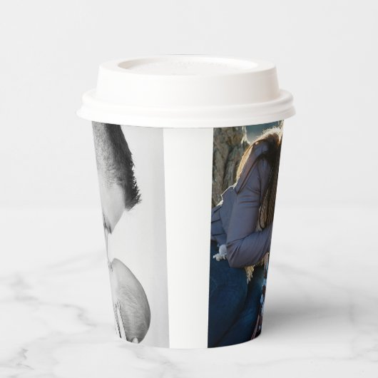 2 Photo Custom Double Sided Pappbecher (Links)