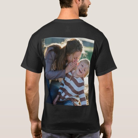 2 Photo Custom Double Sided  T-Shirt (Rückseite)