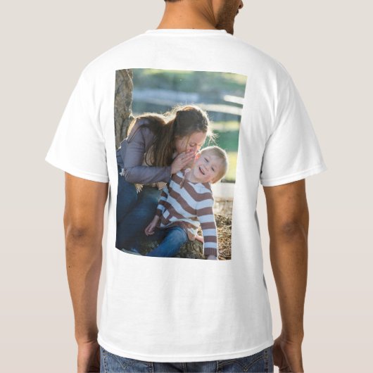 2 Photo Custom Double Sided  T-Shirt (Rückseite)
