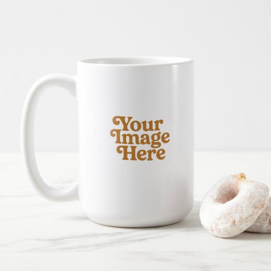 2 Photo Custom Image Great Gift for Anyone Coffee Kaffeetasse (Mit Donut)