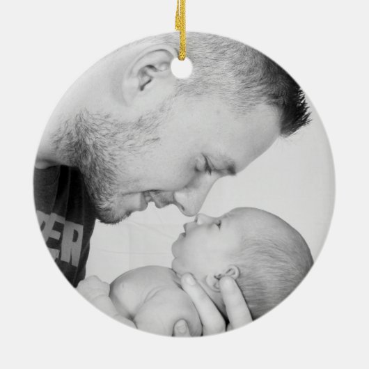 2 Photo Custom  Keramik Ornament (Hinten)