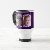 2 photo custom text white purple reisebecher (Vorderseite Links)